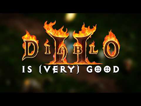 Diablo II fiery logo, 'is very good'.